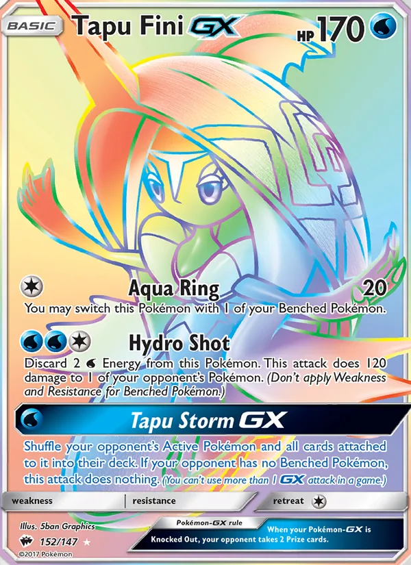 Tapu Fini GX #152 – Burning Shadows card