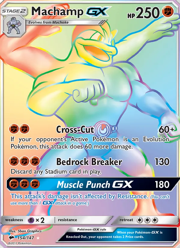 Machamp GX #154 – Burning Shadows card