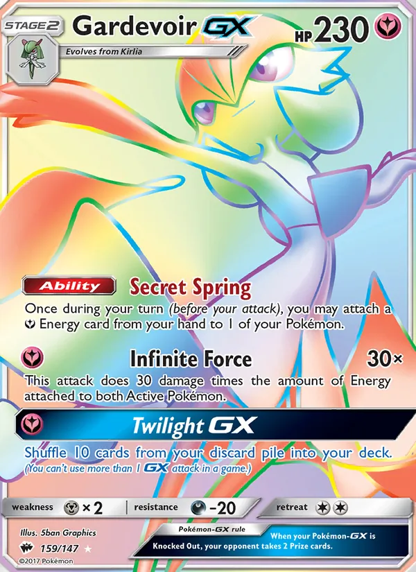 Gardevoir GX #159 – Burning Shadows card