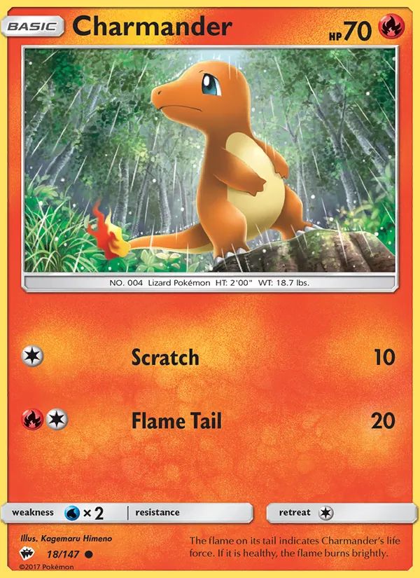 Charmander #18 – Burning Shadows card