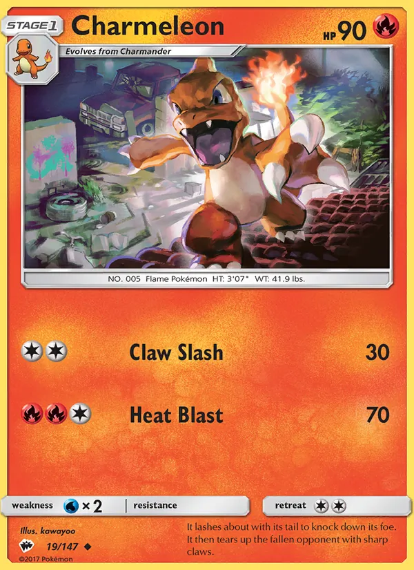 Charmeleon #19 – Burning Shadows card