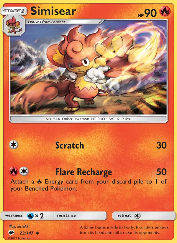 Simisear #23 – Burning Shadows card