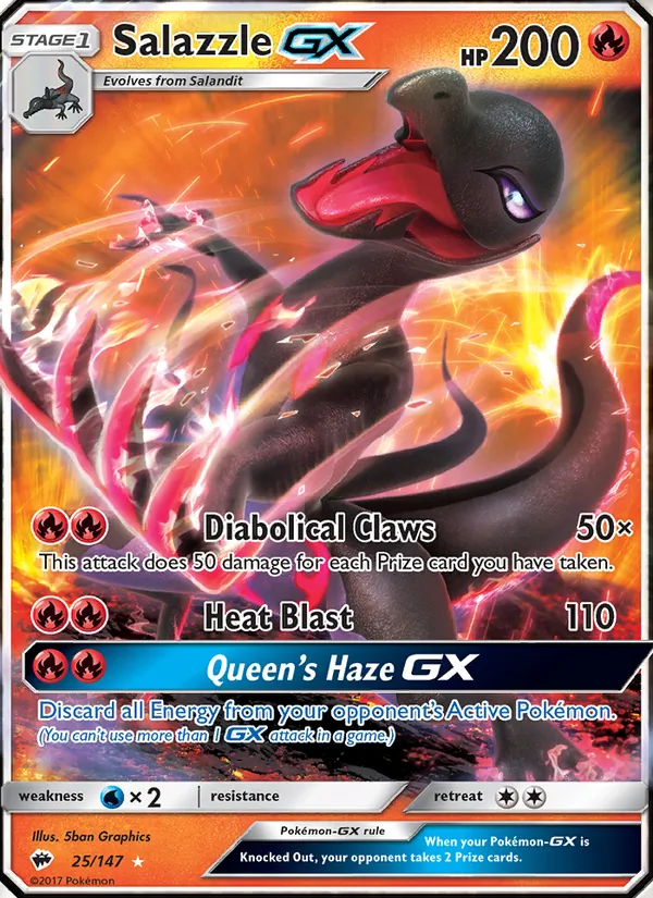 Salazzle GX #25 – Burning Shadows card