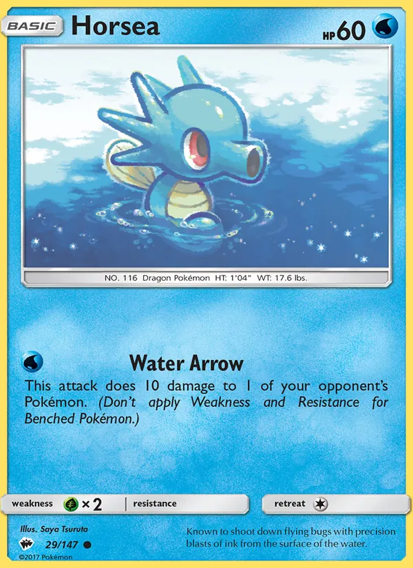 Horsea #29 – Burning Shadows card