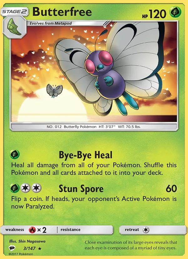 Butterfree #3 – Burning Shadows card