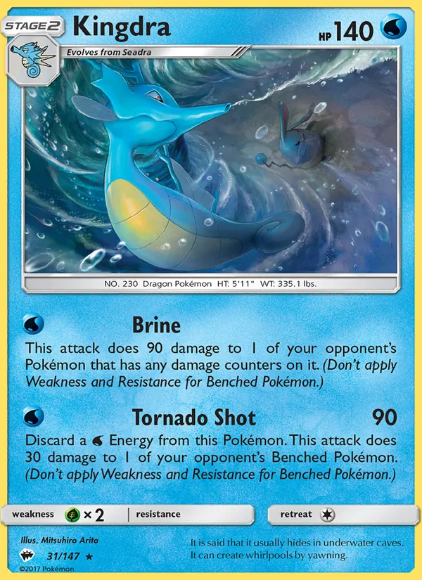Kingdra #31 – Burning Shadows card