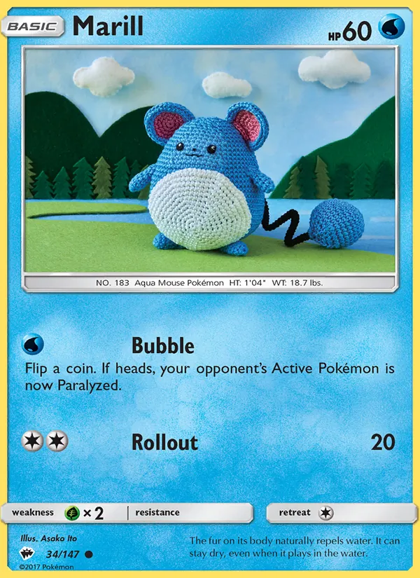 Marill #34 – Burning Shadows card