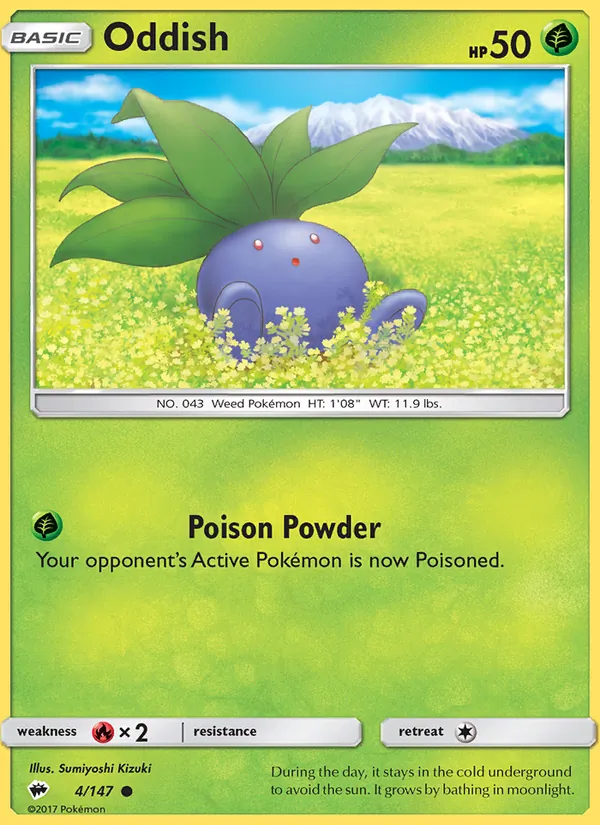 Oddish #4 – Burning Shadows card