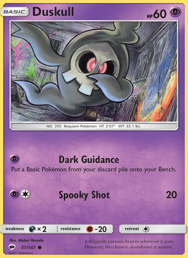 Duskull #51 – Burning Shadows card