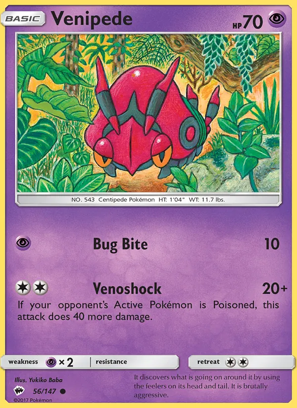 Venipede #56 – Burning Shadows card