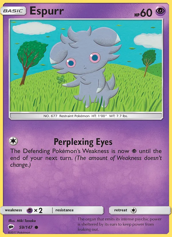 Espurr #59 – Burning Shadows card
