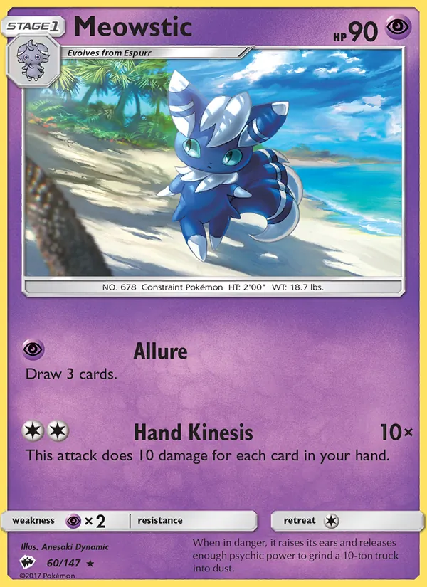Meowstic #60 – Burning Shadows card