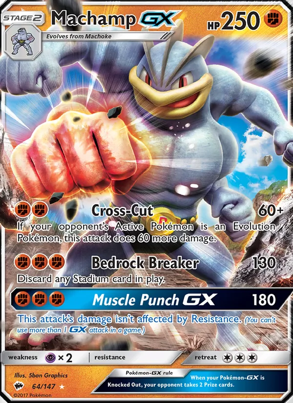 Machamp GX #64 – Burning Shadows card