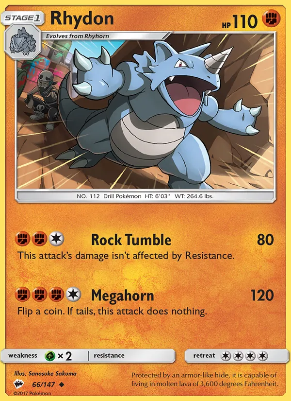 Rhydon #66 – Burning Shadows card