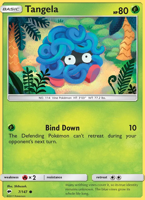 Tangela #7 – Burning Shadows card