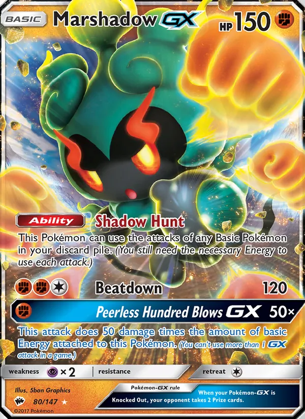Marshadow GX #80 – Burning Shadows card