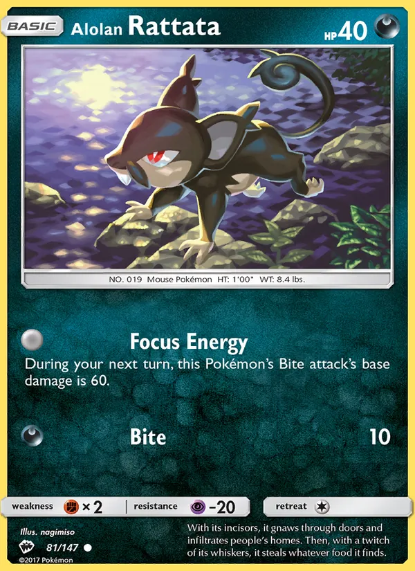 Alolan Rattata #81 – Burning Shadows card
