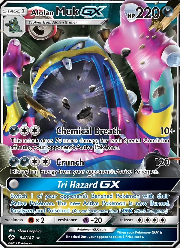 Alolan Muk GX #84 – Burning Shadows card