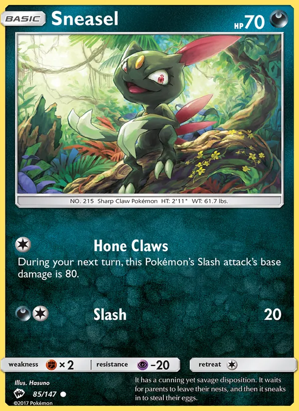 Sneasel #85 – Burning Shadows card
