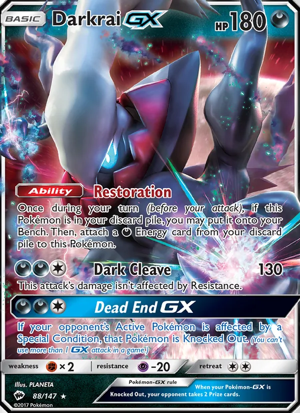 Darkrai GX #88 – Burning Shadows card