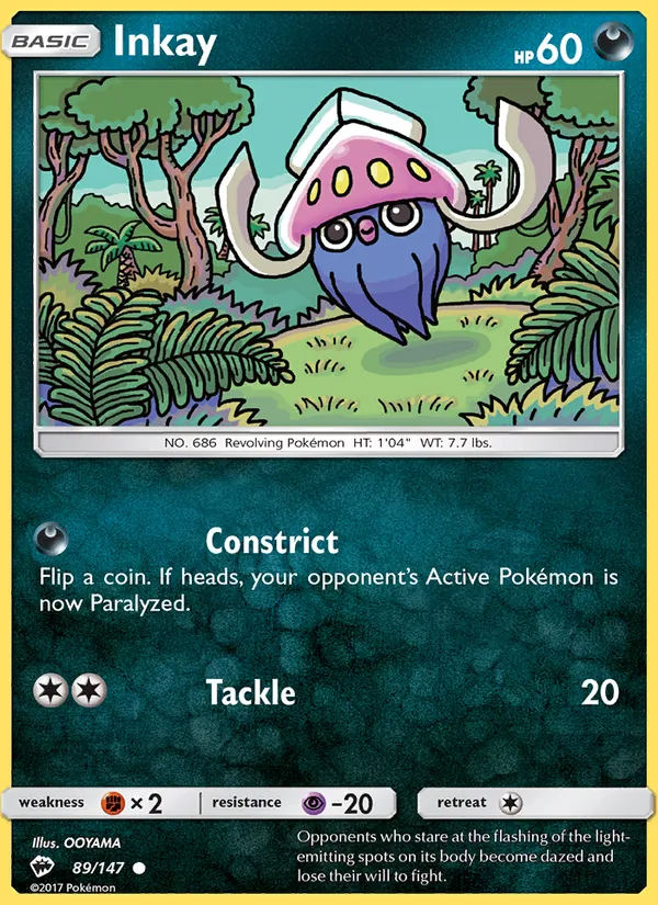 Inkay #89 – Burning Shadows card