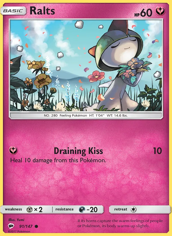 Ralts #91 – Burning Shadows card