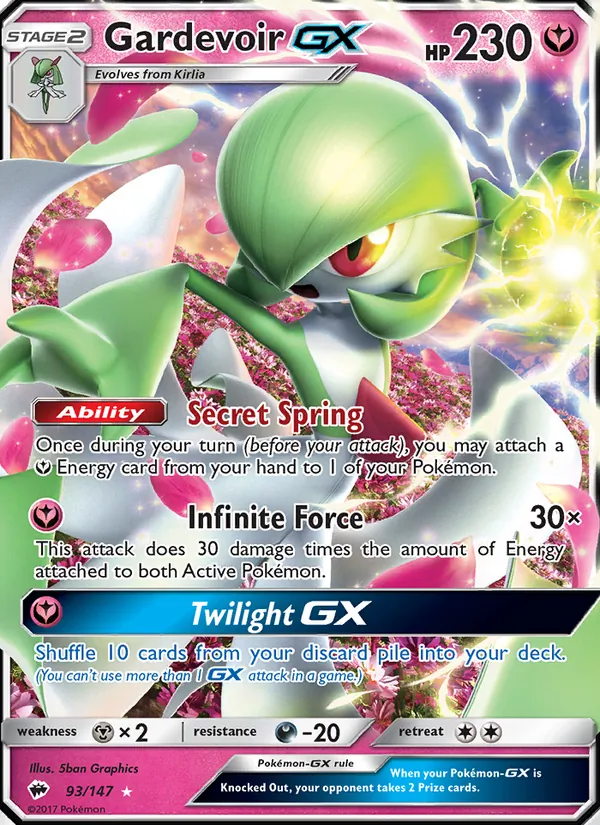 Gardevoir GX #93 – Burning Shadows card