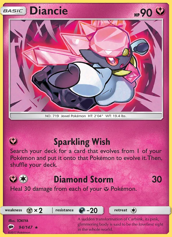 Diancie #94 – Burning Shadows card