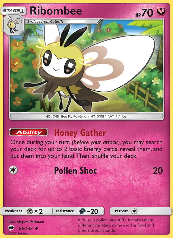 Ribombee #96 – Burning Shadows card