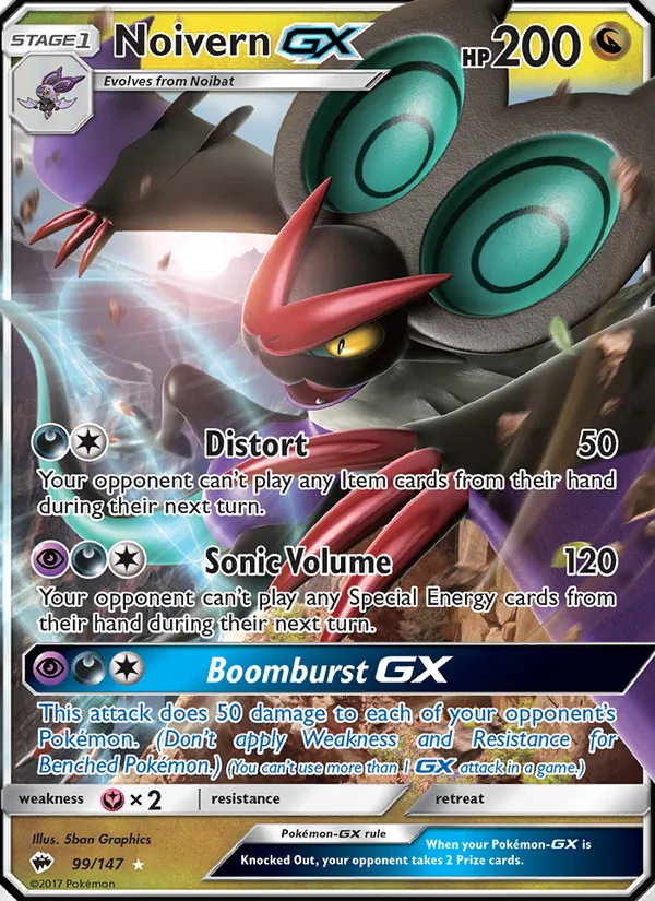 Noivern GX #99 – Burning Shadows card