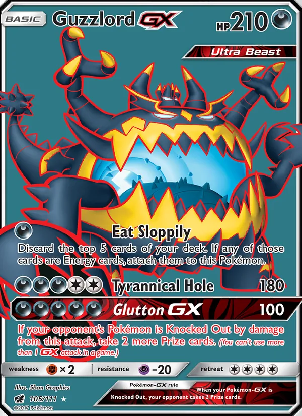 Guzzlord GX #105 – Crimson Invasion card