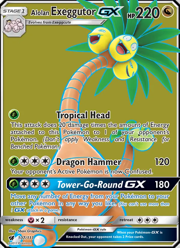 Alolan Exeggutor GX #107 – Crimson Invasion card