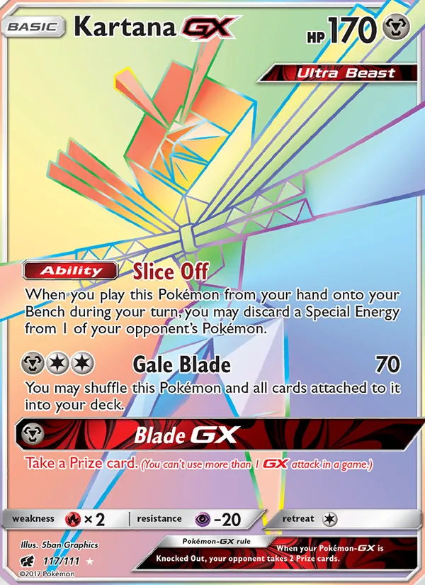 Kartana GX #117 – Crimson Invasion card