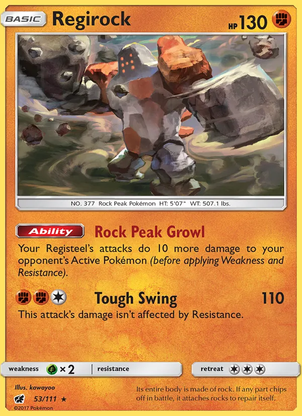 Regirock #53 – Crimson Invasion card