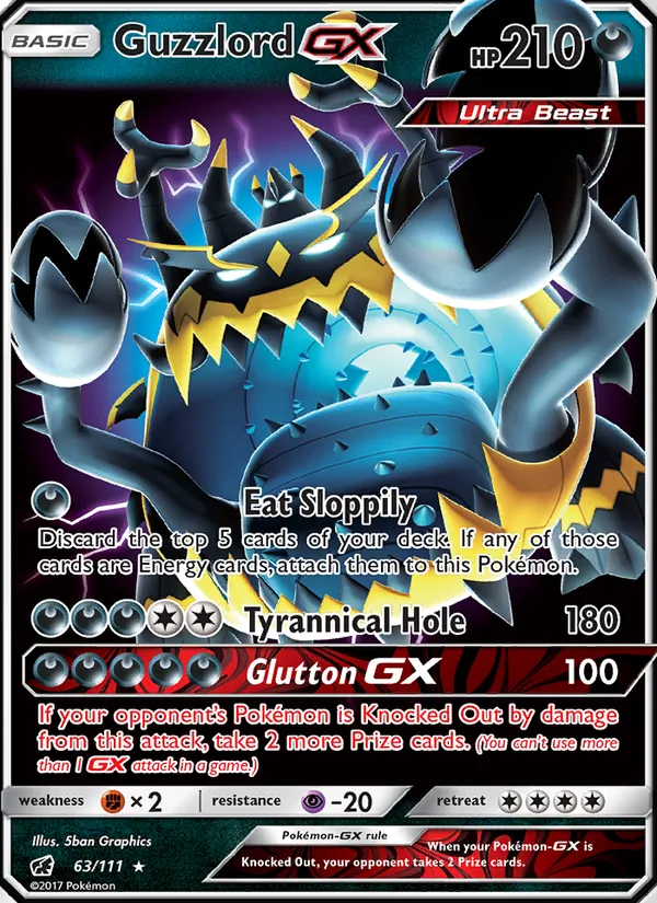 Guzzlord GX #63 – Crimson Invasion card