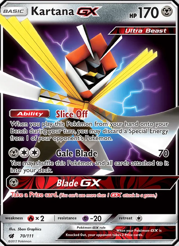 Kartana GX #70 – Crimson Invasion card
