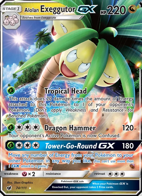 Alolan Exeggutor GX #74 – Crimson Invasion card