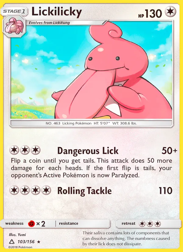 Lickilicky #103 – Ultra Prism card