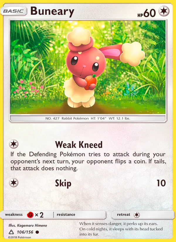 Buneary #106 – Ultra Prism card