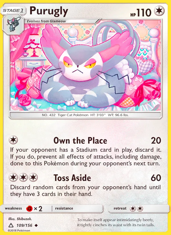 Purugly #109 – Ultra Prism card