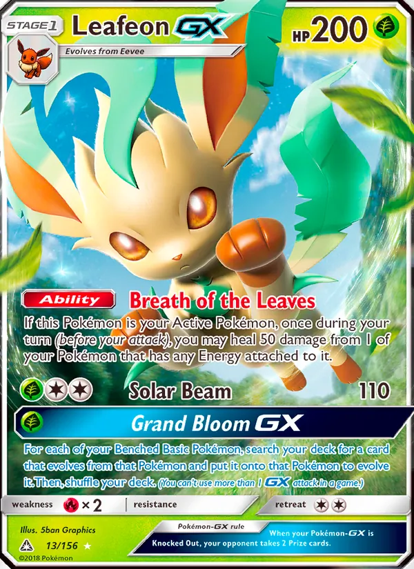 Leafeon GX #13 – Ultra Prism card