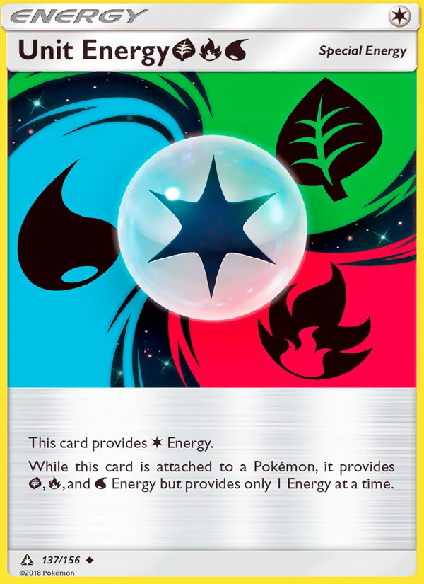 Unit Energy GrassFireWater #137 – Ultra Prism card