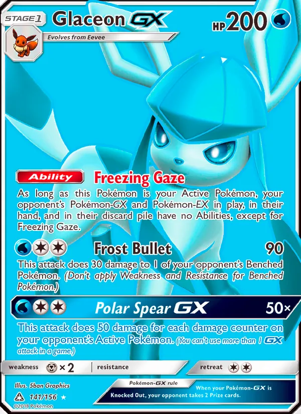 Glaceon GX #141 – Ultra Prism card