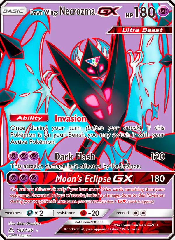 Dawn Wings Necrozma GX #143 – Ultra Prism card
