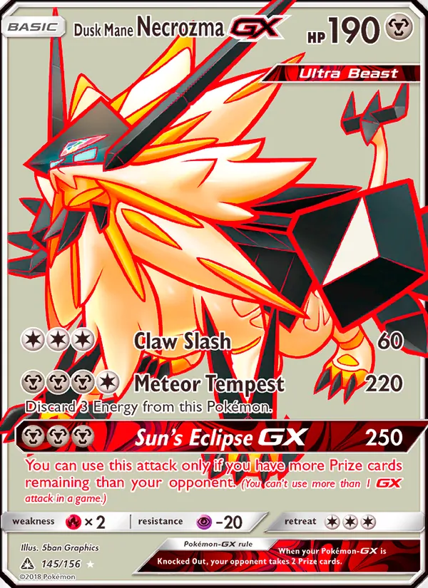 Dusk Mane Necrozma GX #145 – Ultra Prism card