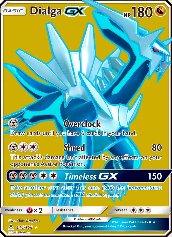 Dialga GX #146 – Ultra Prism card
