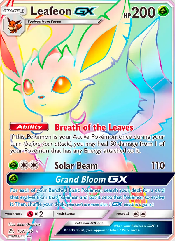 Leafeon GX #157 – Ultra Prism card
