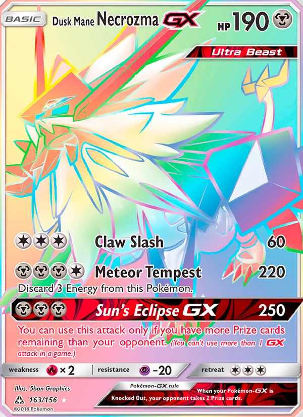Dusk Mane Necrozma GX #163 – Ultra Prism card