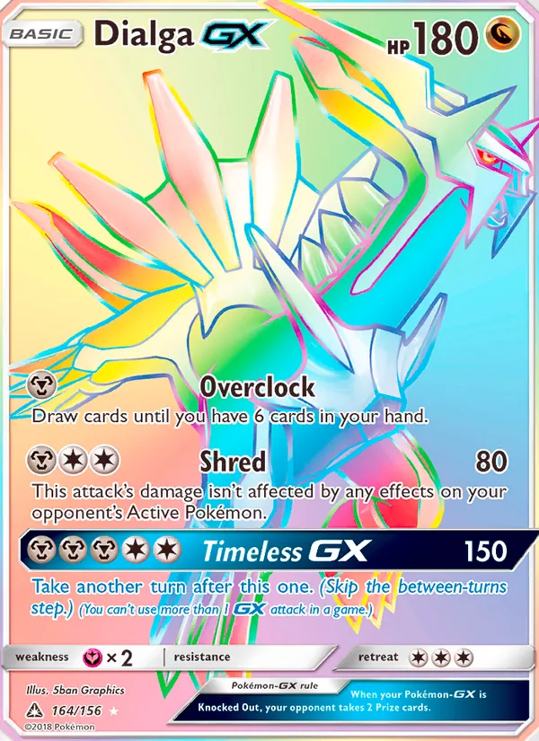 Dialga GX #164 – Ultra Prism card