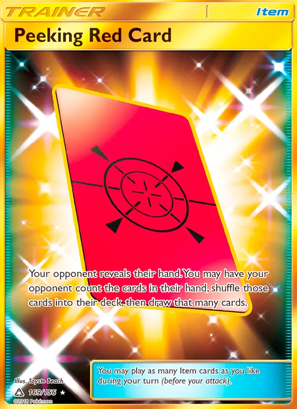 Peeking Red Card #169 – Ultra Prism card